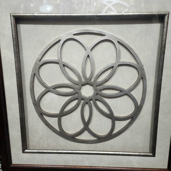 Large Contemporary Art Deco Metalwork Design Framed hanging Art - Picture 7 of 9
